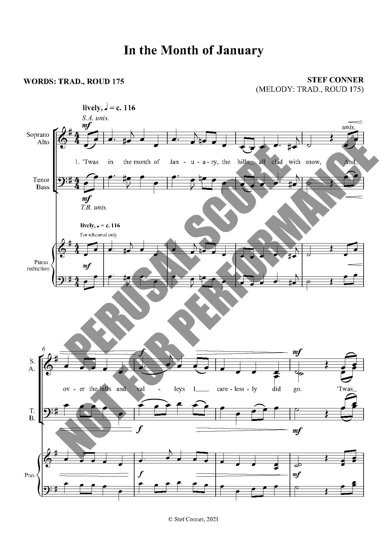 In the Month of January, audio practice files